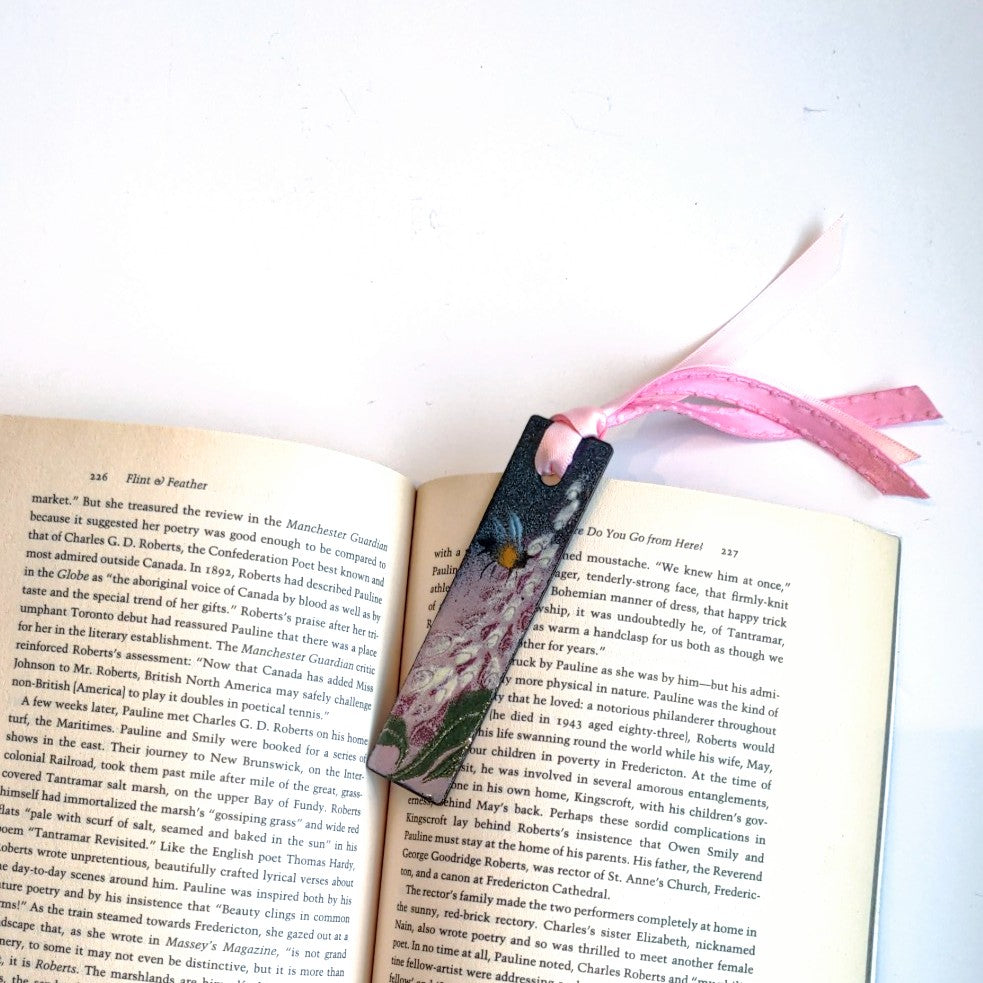 Foxglove Bookmark in enamel by Margo Page