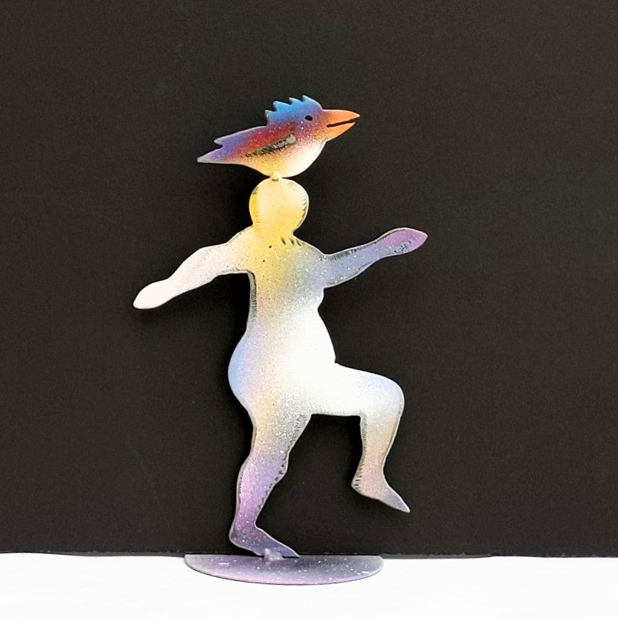 Figure with Bird by J P Schoss of Dog Bite Ste