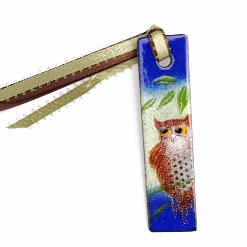 Owl enamel bookmark by Margot Page