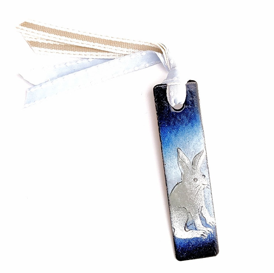 Hare design enamel bookmark by Margot Page