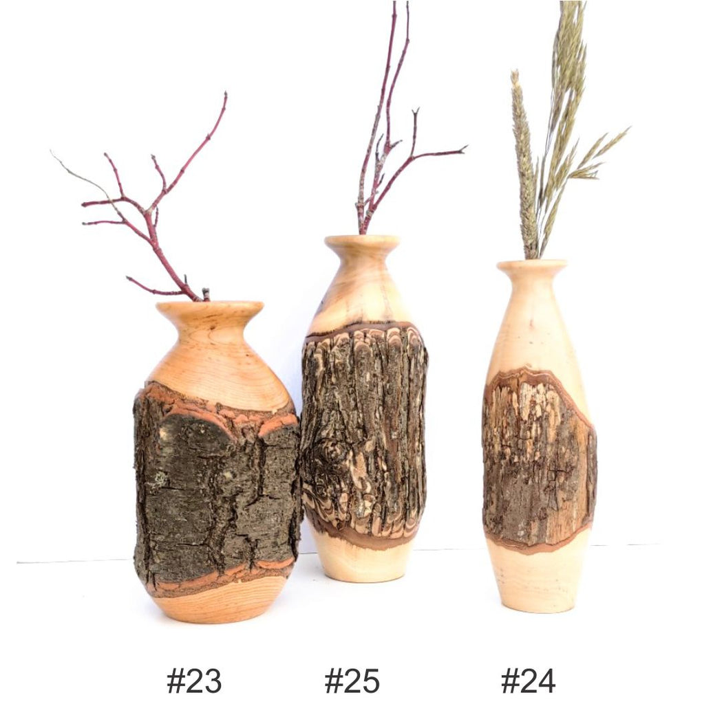 Wood vases by Larry Cluchey