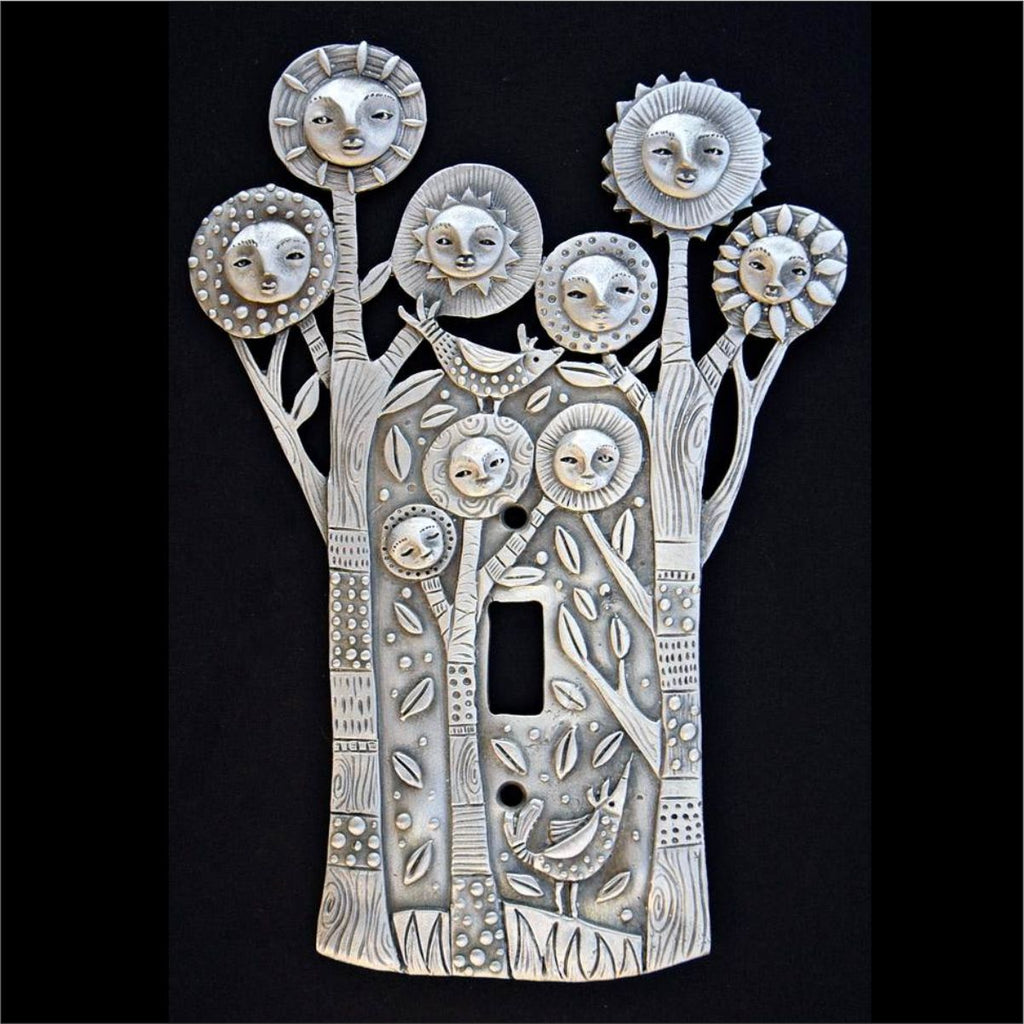 Banyan Trees, pewter switch plate cover by Leandra Drumm
