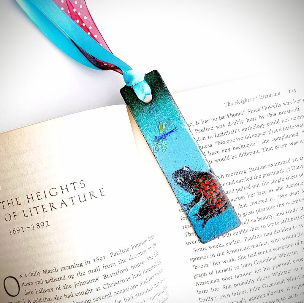 Frog enamel bookmark by Margot Page