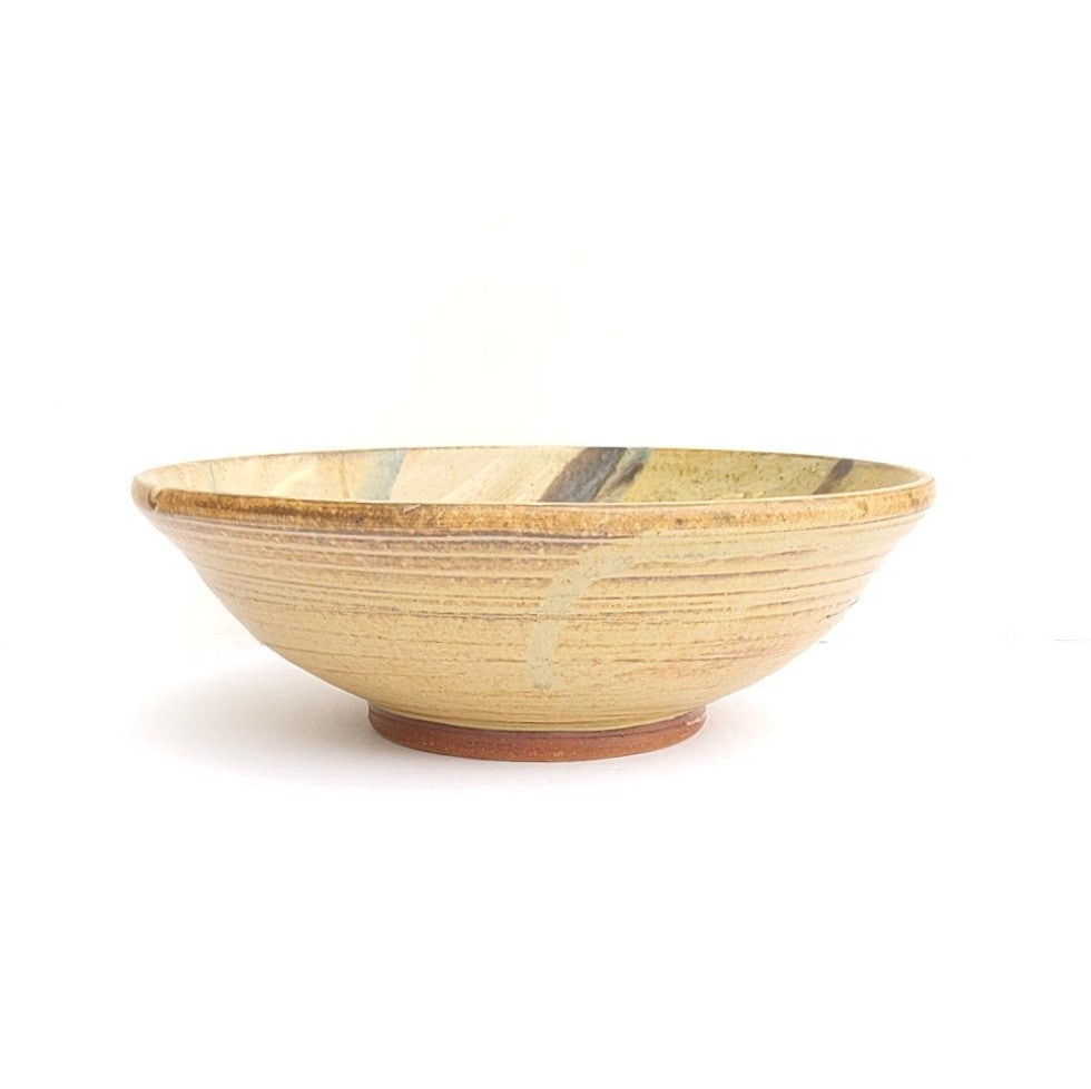 Wheel-thrown ceramic bowl by Canadian potter Wayne Cardinalli side view