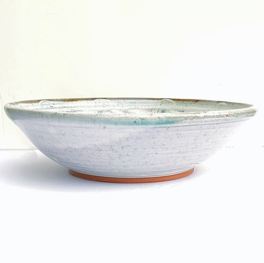 Large wheel-thrown pottery bowl by Wayne Cardinalli, side view showing height