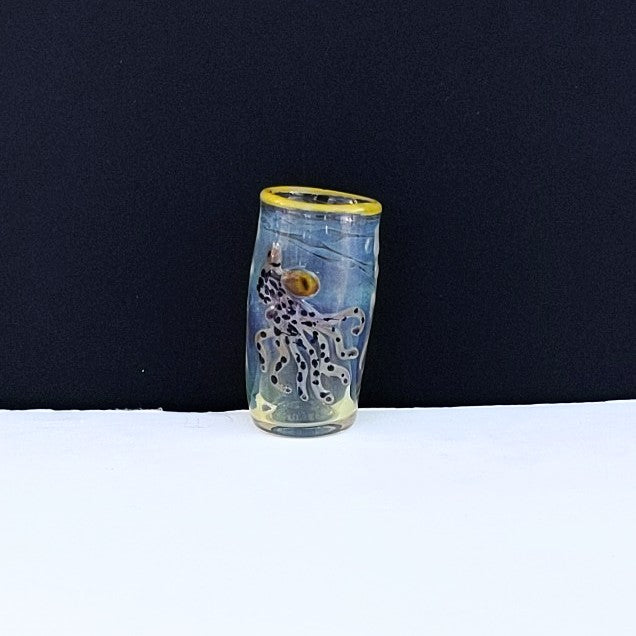 Octopus design Ocean Shot Glass, handblown by Otter Rotolante, OT Glass.