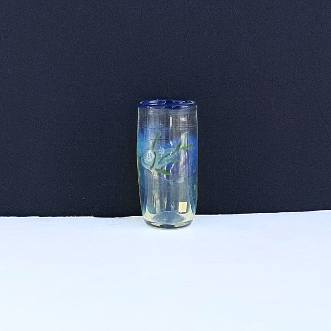 Under the sea design Ocean Shot Glass, handblown by Otter Rotolante, OT Glass