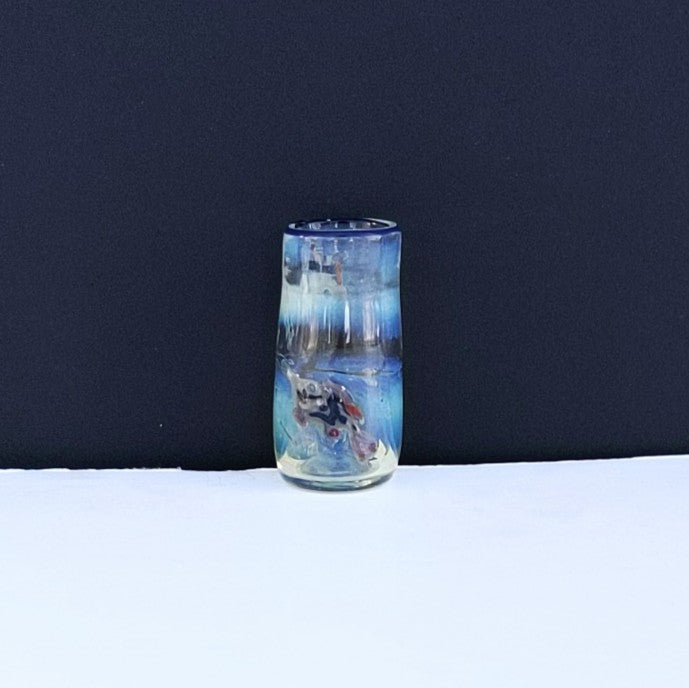 under the sea life design Ocean Shot Glass, handblown by Otter Rotolante, OT Glass