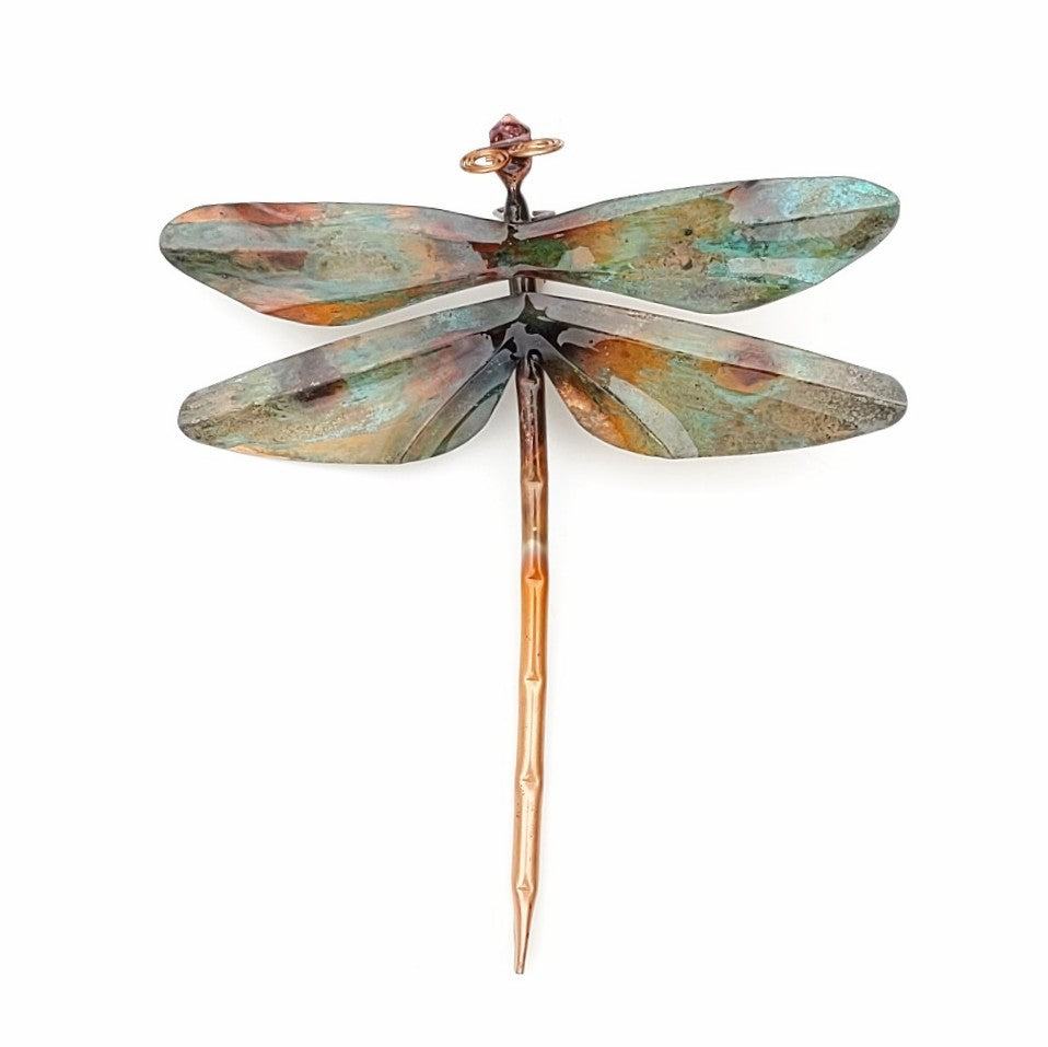 Copper Dragonfly stake by Haw Creek Forge