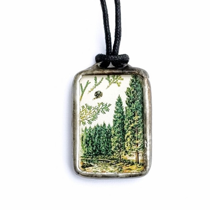 Tree & Bear pendant by Nettles Jewelry
