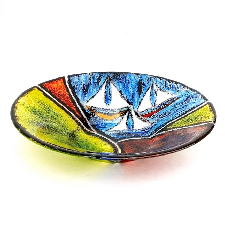 Fused Glass Art Bowl by Kiln Art