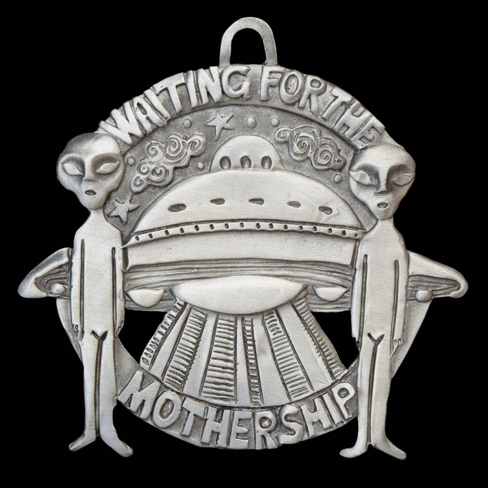 Waiting for the Mother Ship pewter ornament by Leandra Drumm