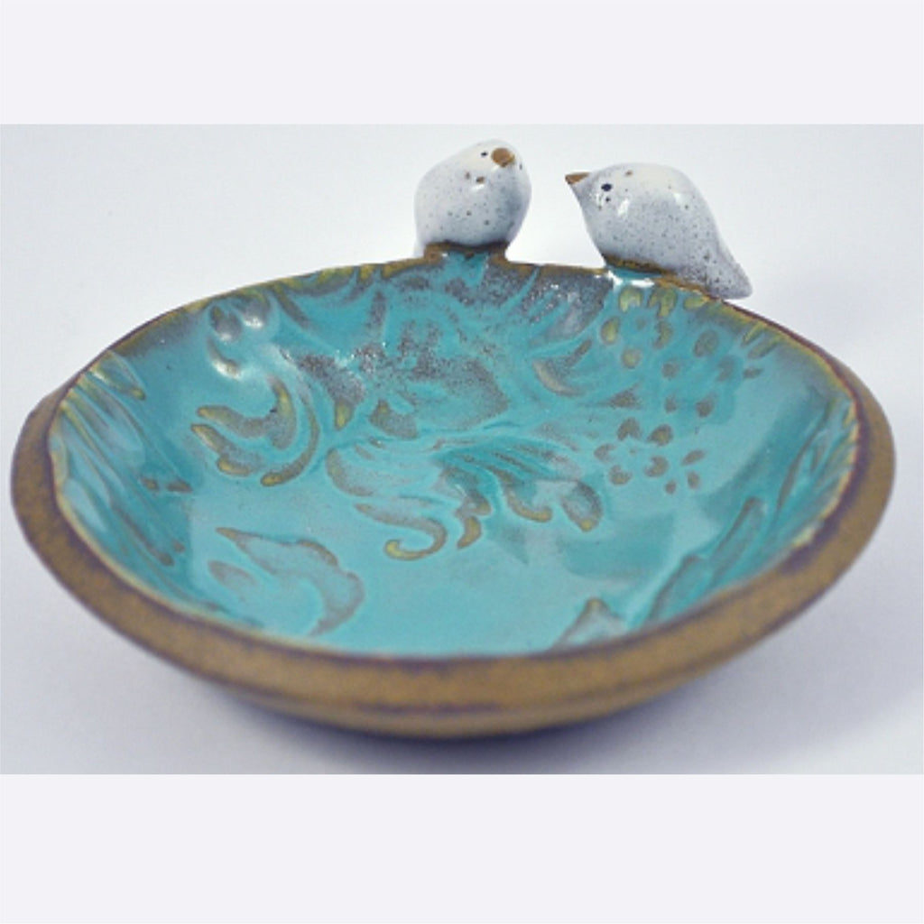 Turquoise Bird Bowl, ceramic dish by All Fired up