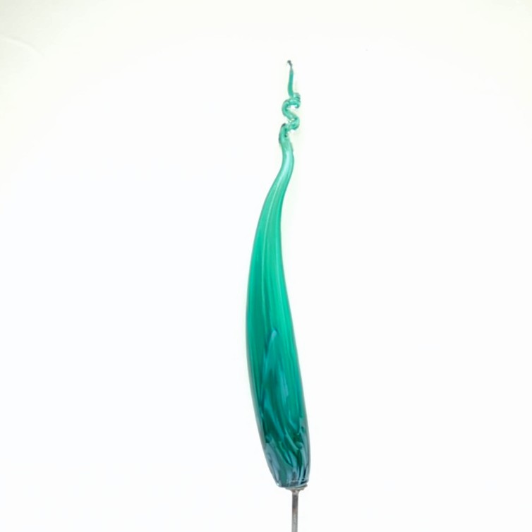 83 Green glass spike, hand blown by Skytree Smith of Elemental Glassworks