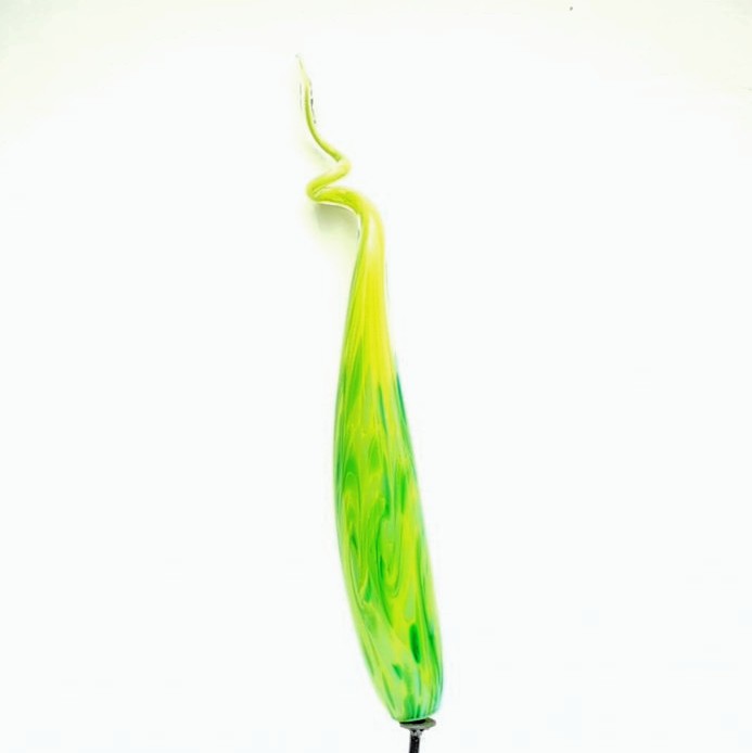 82 Green glass spike, hand blown by Skytree Smith of Elemental Glassworks