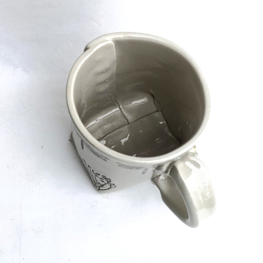 White Dragonfly Mug by Colleen Deiss