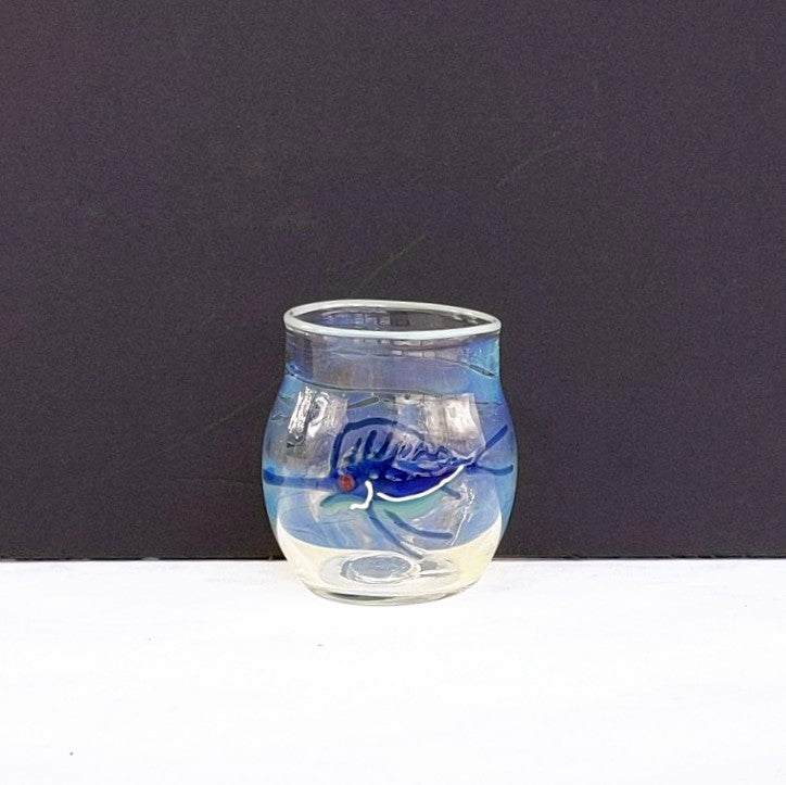 Sword Fish design Ocean Cup by OT Glass, Otter Rotolante