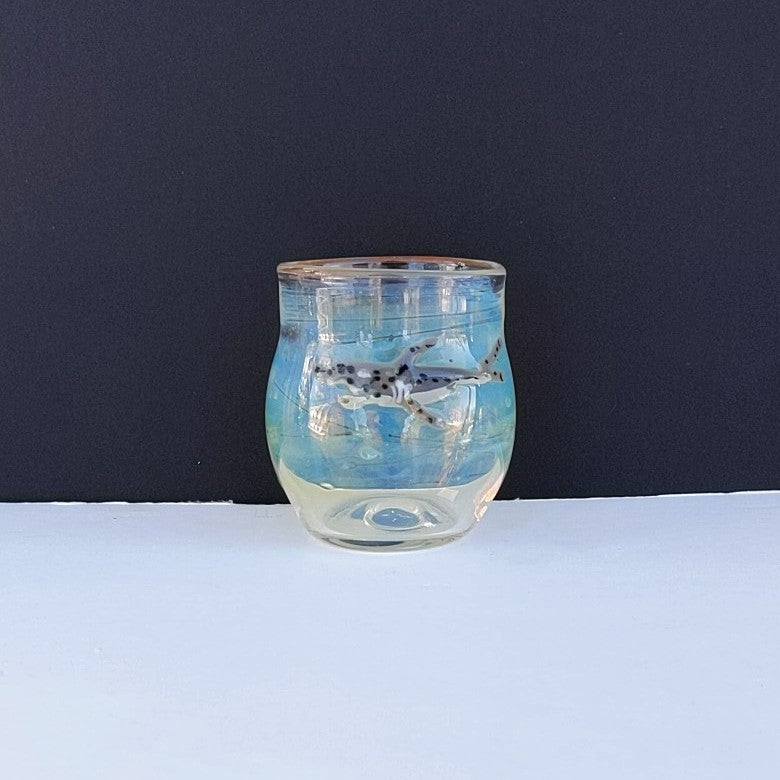 Shark  design Ocean Cup by Otter Rotolante, OT Glass