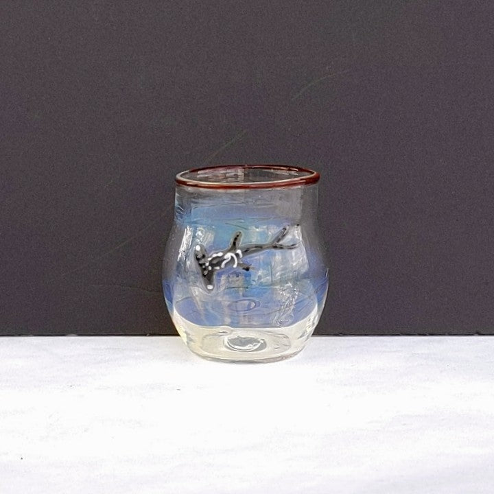 hammer Head Shark design Ocean Cup by OT Glass, Otter Rotolante