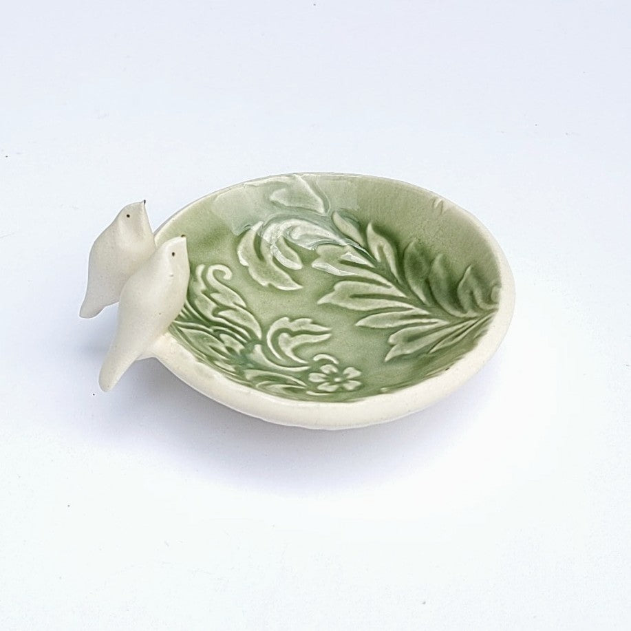 Sage Bird Bowl, ceramic dish by All Fired up