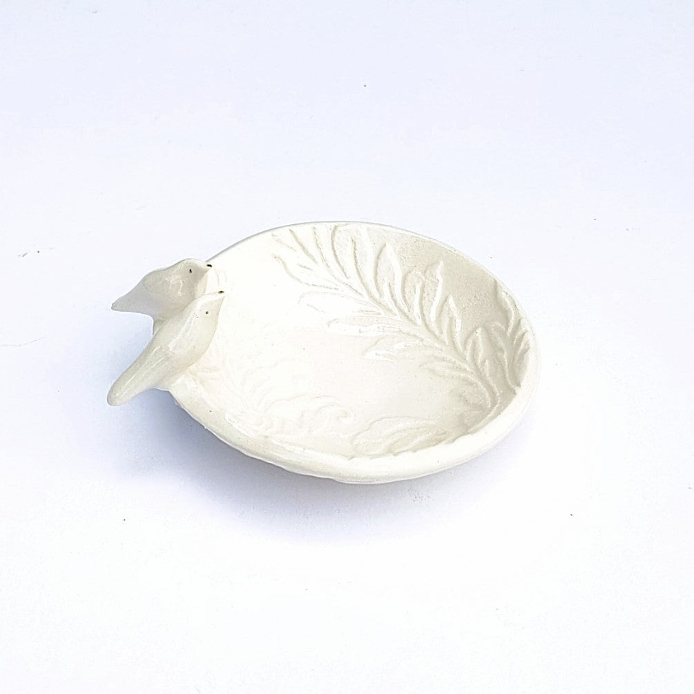 White Bird Bowl, ceramic dish by All Fired up