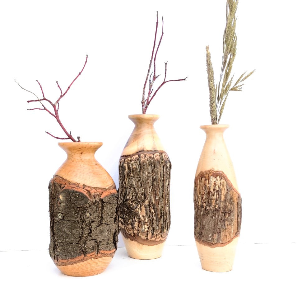 Wood vases by Larry Cluchey