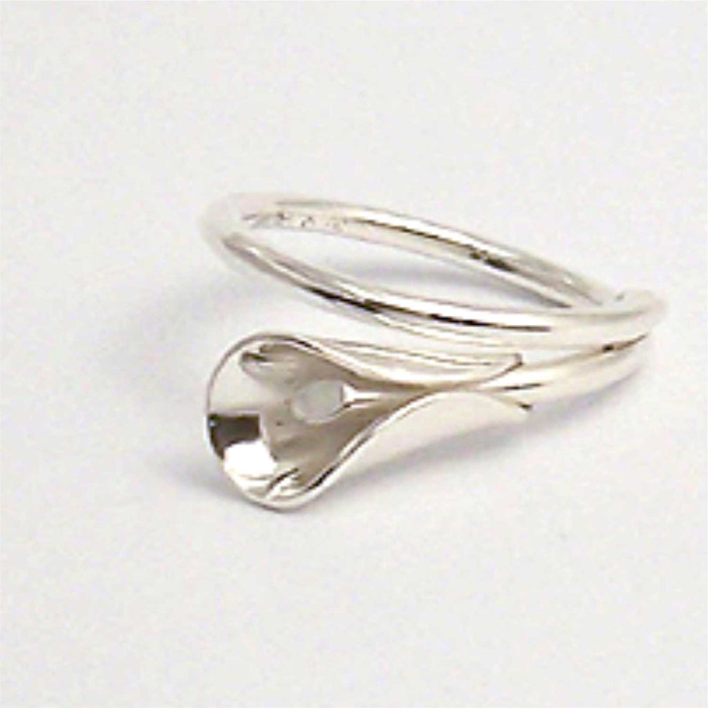 Lily Ring design handmade in sterling silver by Lynda Constantine.