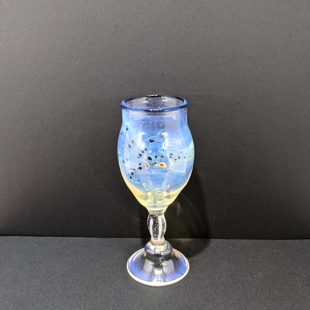 Sea Life design Cordial Glass, handblown by Otter Rotolante of OT Glass
