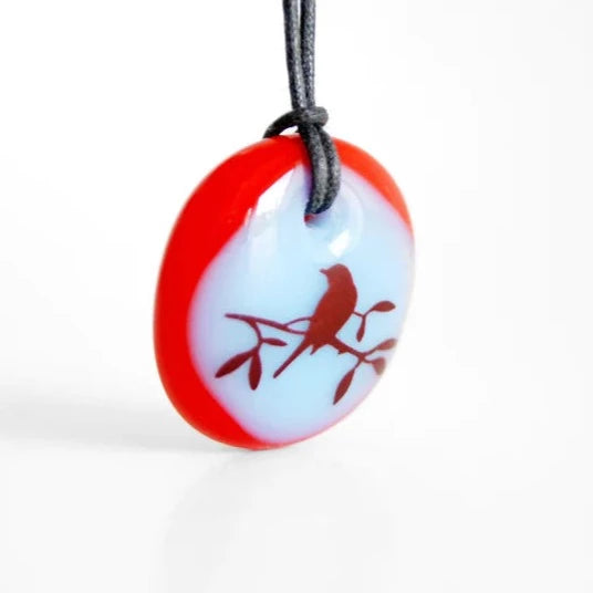 Bird Glass Pendant by Leila Cools