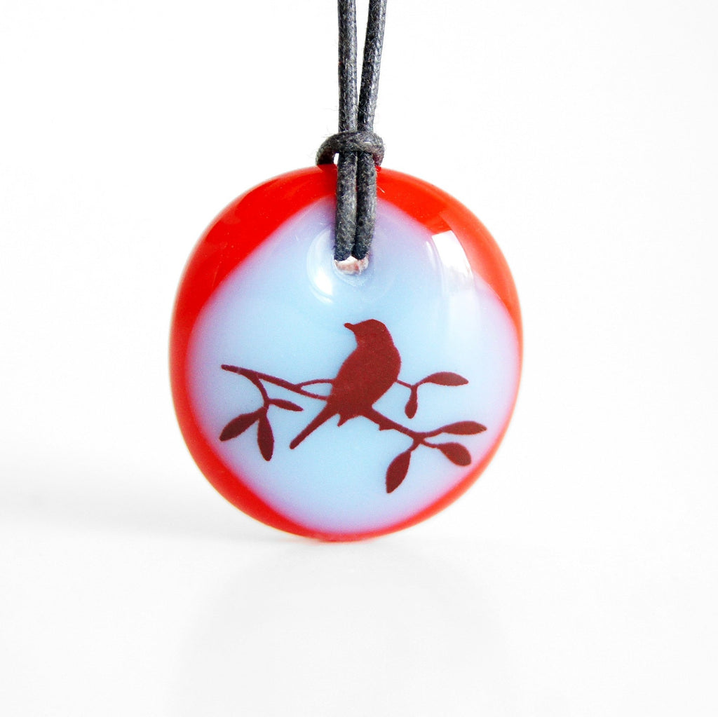 Bird Glass Pendant by Leila Cools